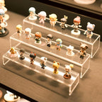 Acrylic Display Riser Stand,6Pcs 12'' Length Tier Display Stands, Thickened to 0.2''(5mm) Acrylic Shelf Risers for Perfume Display,Risers for Buffet Table,Cupcake Stand,Pop Figurines,Tumbler,Food