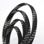 30ft PET Expandable Sleeving Wire Cable Sleeve (1/4", Silver&Black)