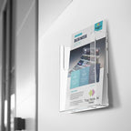 Acrylic Brochure Holder for Wall Mounting, Clear Display for 8.5" x 11" Flyers, Literature Holder for Magazines, Pamphlets, Menus, Includes Screws & Plastic Anchors – Pack of 4
