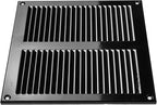 Repa Market 8x8 Inch Air Vent Cover/Black Galvanized Steel Louvered Grill Cover with Mesh Screen/Wall or Ceiling Vent/Durable Flush Mount HVAC Register for Indoor and Outdoor Ventilation