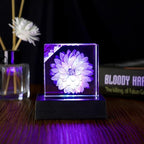 Facmogu 9 LED Lights Base for Crystal 3D Glass Art, USB/Battery Powered LED Display Base Stand, Pedestal Color Show Stand for Crystal Awards, Trophies, Statues, Figurines