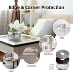 U-Shape Edge Banding, 1 inch x 40ft Edge TPE Self Adhesive Veneer Edging Trim Flexible Edge Protector, Strip for Countertop Cabinets Table Restoration Shelves, Black