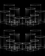 Jetec Hexagonal Jewelry Display Risers Hexagonal Market Display Risers Stands Acrylic Showcase Acrylic Stand for Jewelry Model Figures Decoration, 6 Sizes(Clear,24 Pieces)