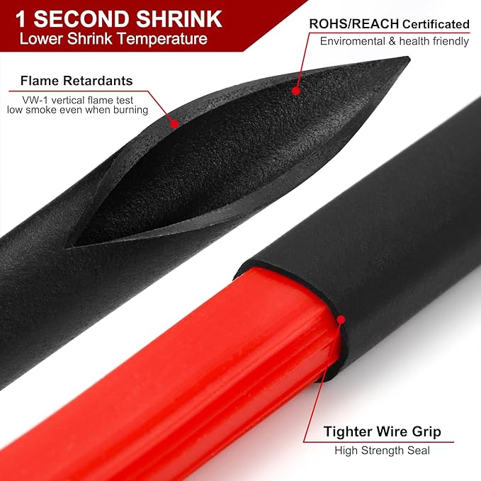 Chanzon 2:1 Ratio - 80Ft Roll - 1/4" (6mm) Heat Shrink Tubing 2:1(25M Total Length) Yellow Polyolefin Sleeving Wrap Shrinking 2 to 1 1pcs