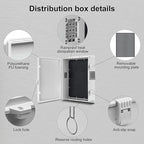 Outdoor Electrical Junction Box, ABS Water Resistant Enclosure with Internal Mounting Panel & Hinged Cover (13" H* 9.2" L* 3.7" W)