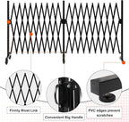 SMONTER Expandable Barricade Gate, 200" Metal Safety Barrier Gate with Casters, Accordion Garden Yard Fence Portable Dog Gates with Latch Indoor Outdoor