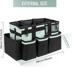 Wearable Cleaning Caddy, Cleaning Caddy Supplies Organizer with Handle & Shoulder Straps for Housekeepers, Under Sink & Car Cleaning Tool Organizers Bag with 4 Foldable Divider (Celadon)