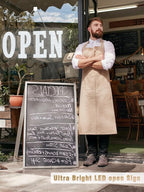 LED Open Signs 30"x10" Ultra Bright Business Hour Sign with Hanging Installation for Window Stores, Hotel, Store, Bar, Retail Shop, Salon, Restaurant