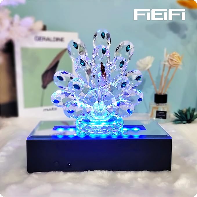16 LED Light Display Stand Base for 3D Crystal Glass Art,Room Decoration and Holiday Casual Atmosphere Ornament Lamp- 6 Inch Rectangular Illuminated Holder Colorful Lights (black)