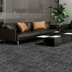 Carpet Tiles 24"x 24" 18PCS Non-Slip Soft Floor Carpet for Office, Bedroom, Living Room, Kitchen, Garage,Easy DIY Installation Seamless Floor Tiles Rug,Grey