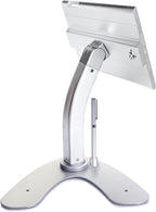 Dual Kiosk Stand- CTA Aluminum Stand with Locking Case and Cable. 360-Degree Rotating Base. Enclosure Designed for iPad mini Generations 1-5 with Access to all Ports and Buttons, Silver (PAD-ASKM)