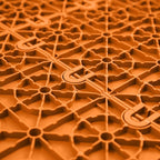 FlooringInc's Nitro 12"x12" Snap-Together Garage Flooring Tiles, Non-Slip Interlocking Plastic Floor Mat, Coin Pattern, Harley Orange, 24 Tiles, 24 Sq/Ft