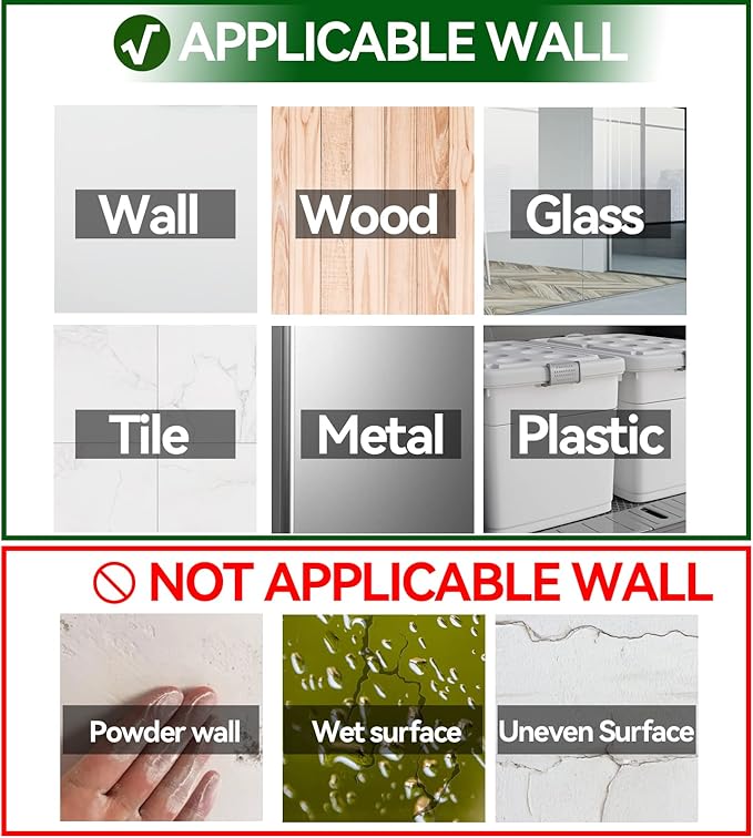 8.5" x 11" Acrylic Sign Holder Wall Mount, Plastic Magnetic Display Frame With Tape,Clear Plexiglass Self-adhesive Plastic Display Frame, Door/Window Sign Holder 3 pack No Drilling