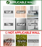 8.5" x 11" Acrylic Sign Holder Wall Mount, Plastic Magnetic Display Frame With Tape,Clear Plexiglass Self-adhesive Plastic Display Frame, Door/Window Sign Holder 3 pack No Drilling