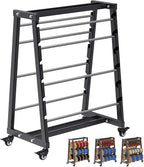 SELEWARE Heavy-Duty 8-Rod Wire Spool Rack – 400lb Capacity Cable Caddy & Dispenser with Locking Wheels, Adjustable Spool Rods for Electrical, Industrial & Retail Use