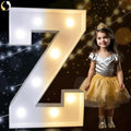 Pooqla 3FT Marquee Light Up Letters, Cool White and Warm White LED Big Mosaic Marquee Letters 3 Feet, Giant Letter Sign for Balloons Birthday Anniversary Wedding Party Decoration, Letter Z