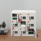 9 Slots Cell Mobile Phone Steel Locker with Lock, Cell Phone Locker with Charging Station, Cellphone Locker for Schools, Conference Rooms, and Offices