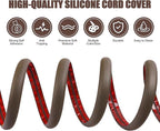 Floor Cord Cover Cable Cavity Self Adhesive Cord Hider Floor 3.3FT Floor Cable Management Power Cord Protector Floor Electric Cord Covers for Offices, Gym, Exhibitions (CoffeeBrown, 1.18" x 3.3')