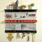 Ultrawall Pegboard Wall Organizer, 48 X 36 inch Garage Storage Pegboard with Hooks Storage Bins Tool Board Panel Tool Organizer, 72pcs