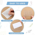 Chinco 50 Pack Clear Adhesive Pockets, Labels for Storage Bins, Plastic Self Adhesive Index Card Holder with Top Open for Organizing Bins Box Drawer(2.5 x 4.06 Inches)