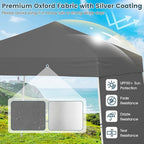 Tangkula 10x9.2 Ft Pop up Canopy with Sidewalls, UPF50+ Outdoor Tent with 8 Stakes, 4 Wind Ropes, Carry Bag, Portable Canopy Tent with Awnings for Camping, Patio, Market