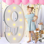imprsv 4FT Light Up Numbers & Letters, Marquee for 19th Birthday & Anniversary Parties, Pre-Cut Foam Board Kit