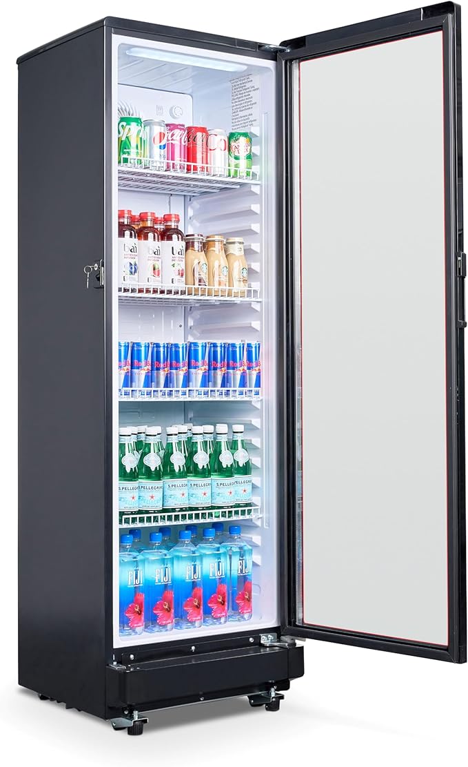 PremiumLevella Glass Door Display Refrigerator 10.0 cu ft Commercial Beverage Cooler Merchandiser