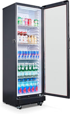 PremiumLevella Glass Door Display Refrigerator 8.5 cu ft Commercial Beverage Cooler Merchandiser