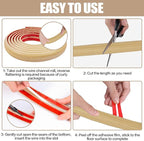 Floor Cord Cover Self Adhesive Cord Hider,20FT Cable Management, Extension Strip Protector for Wires, Prevent Cable Trips for Offices, Gyms, Exhibitions Cavity:0.39"(W) x 0.27"(H) WoodLightyellow