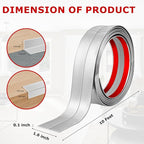 Flexible Wall Corner Protector Moulding Trim Peel and Stick Wall Corner Guards Edge Protector Self Adhesive Molding Trim Strip for Edge Ceiling (Silver, 1.6 in x 10 Ft)
