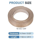 PATIKIL Walnut Edge Banding, 3/4 Inch x 25 ft Wood Veneer Tape Pre-glued Flexible Plywood Edge Banding with Hot Melt Adhesive for Furniture Restoration