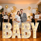 imprsv Marquee Light Up Letters, 3FT Mosaic Letters with Light for Baby Shower Graduation Party Decor, Large B for Engagement Wedding Party Decorations (Need to Assemble)