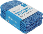 Microfiber Wholesale 18 inch Microfiber Mop Pads - Machine Washable, Reusable, Refills & Replacement Wet Mop Heads Compatible with Any Microfiber Flat Mop System (3 Pack)