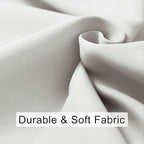 JIUZHEN Blackout Curtains for Bedroom - Thermal Insulated Room Darkening Noise Reducing, 52 x 54 Inch Length Curtains for Living Room, Set of 2 Panels with Tiebacks, Ivory