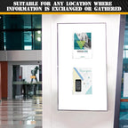 Thyle 2 Pcs Acrylic Brochure Holders Suction Cup Display Racks Wall Window or Glass Mount Clear Organizer Brochure Hanging Pamphlet Holder for Flyer Magazine File Display Book(7.25" X 6.25" X 2")