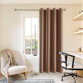 ChrisDowa Blackout Curtains 120 Inches Long for Living Room, Grommet Thermal Insulated Room Darkening Curtains for Bedroom (1 Panel Set, Cappuccino, 52W x 120L)