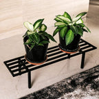 Zhongma One Tier Metal Plant Stand (35.43 L x 8.66 W x 7.9 H) Heavy Duty Plant Holder for Home, Window,Garden, Plant Lovers, Display Stand