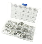#4 to 5/8 Stainless Steel Split Lock Washers Assortment Kit,for #4#6#8#10#12 1/4" 5/16" 3/8" 7/16" 1/2" 9/16" 5/8" Screws/Bolts