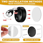 Hortsun 6 Pcs Mini Battery Operated Spotlights with 3 Remote Indoor Plant Wireless LED Spot Lights Rotatable Dimmable Accent Picture Lights for Wall Artwork Painting Display(Black)