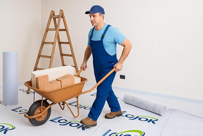 Temporary Floor Protection for Construction Projects, Floor Protection Film-Protects Hardwood, Tile, Carpet, Countertops, Bathtubs and More,Coverage of 325 SQFT (39.5''x100'-White)
