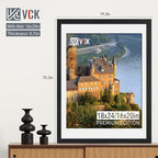 VCK 18x24 Poster Frame Black 5 Pack - with Mat 16x20, Textured Exclusive Solid Wood Picture Frame, Horizontal and Vertical Formats with Included Hanging Hardware