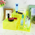 6Pcs Fluorescent Yellow Buffet Risers Acrylic Boxes Display Risers Food Risers for Buffet Table Display Riser for Platter Parties Weddings Catering Dessert Collectibles Figures Show ( 6''x7''x8'')
