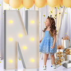 imprsv 3FT Marquee Letters, Mosaic Light Up Letters for Birthday Baby Shower Wedding Engagement Party Backdrop Decor, Large Marquee N for Party Decorations