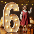 Marquee Numbers 4 Feet Tall Large Light Up Numbers 6th 16th Sweet Sassy and Six Birthday Decorations Big Yellow Light Outdoor Anniversary Decorations Balloon Arch Kit Party Backdrop 6