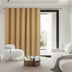 BGment Room Darkening Curtain for Sliding Glass Door, Extra Long Blackout Room Divider Curtain for Living Room 120 Inch Length, Doorways Privacy Window Drape, Khaki, 1 Panel, 100 Wide