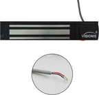 Visionis VS-VISML600LED-BL Indoor 600lbs Black Electromagnetic Lock with LED Sensor for Door Access Control