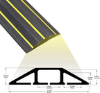 AGPTEK Heavy Duty Floor Cable Cover Cable Protector, 10 Ft Floor Cord Protector 3 Channels Floor Cord Cover (Mid Channel 0.93") Contains Cords, Cables and Wires, Good for Office, Home, or Outdoor