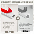 Silicone Wall Wire Hider, Side Open Wire Covers for Cords on Wall, 20FT Self-Adhesive Flexible Cord Hider for Mounted TV, Home Office, Cavity 0.63" W x 0.31" H