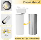 Super Brightness 3000K Warm Light Dimmable Brightness 25W 2000lm White H Type LED Track Lighting Kit System with 26 FT Track Rails, Ceiling Spotlight Fixture with Installation Package