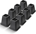 Bed Riser/Furniture Lift Bed/Bed risers/Furniture Lifter/Table risers/Frame Risers Create Under Bed Storage Heavy Duty for Furniture Height Adjustment (Black 8 Pack, 6 Inch)